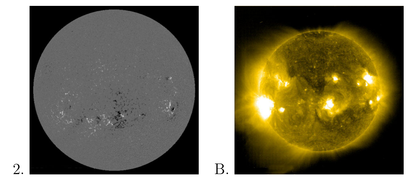 Изображения 2 и B в исходном расположении.
